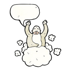 god on cloud cartoon