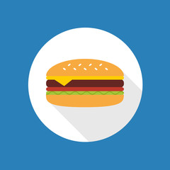 Cheeseburger flat icon