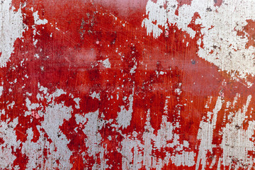 red color wall scratched paint grunge background