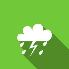storm flat icon waether forecast sign