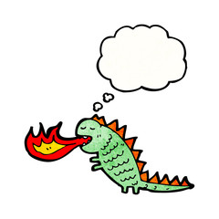 cartoon fire breathing monster