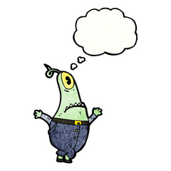 Obraz premium cartoon weird alien