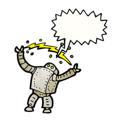 cartoon robot talking