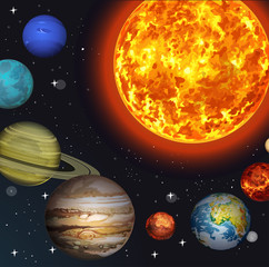Vector illustration Solar system