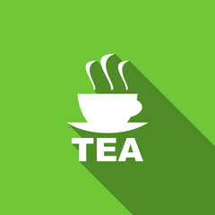 tea flat icon hot cup of tea sign