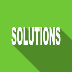 solutions flat icon