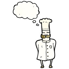 cartoon chef with thought bubble