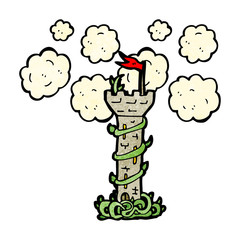 cartoon fairytale tower