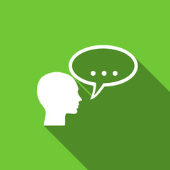 forum flat icon chat symbol bubble sign