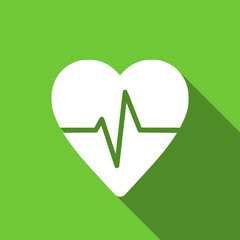 pulse flat icon heart rate sign