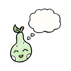 happy cartoon pear