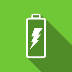 battery flat icon power sign