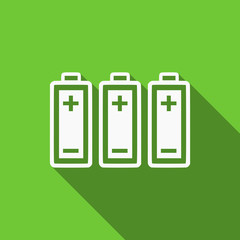 battery flat icon power sign