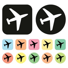 Airplane icon. Plane icon. Passenger plane icon. Vector