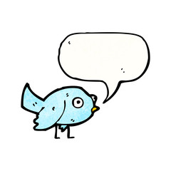 cartoon blue bird