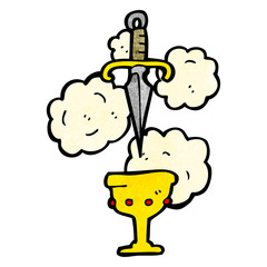 cup and dagger cartoon