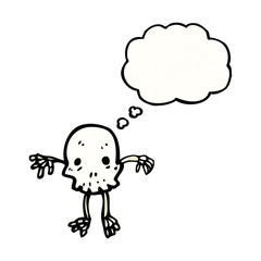 skull cartoon character