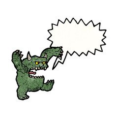 roaring monster cartoon
