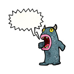 roaring monster cartoon