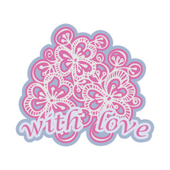 vector design greeting card with flowers