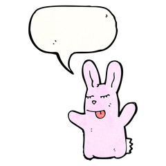 cartoon pink rabbit