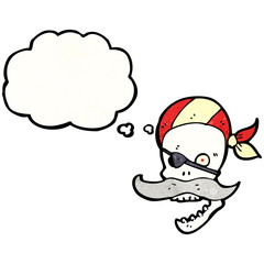 cartoon pirate skull