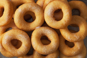 homemade donut with sugar