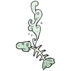 cartoon fish bones