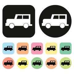 Car icon. Vehicle icon. Transportation icon. Vector