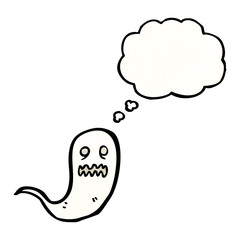 cartoon spooky white ghost