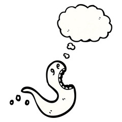 cartoon spooky white ghost