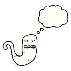 cartoon spooky white ghost