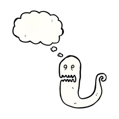 cartoon spooky white ghost