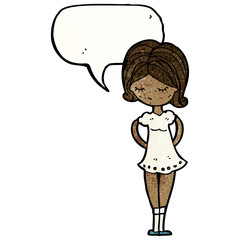 cartoon pretty woman