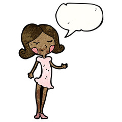 cartoon pretty woman