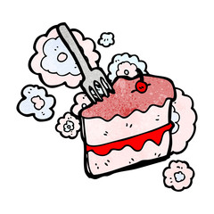 cartoon slice of cake