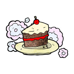 cartoon slice of cake