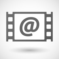 Fototapeta premium 35mm film frame with an at sign