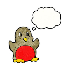 retro cartoon robin