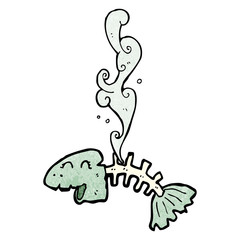 Fototapeta premium fish bones cartoon