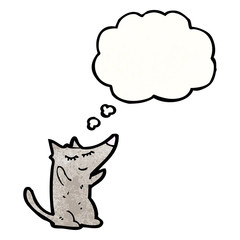 cartoon little wolf