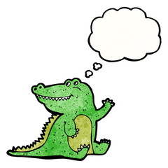 friendly cartoon crocodile