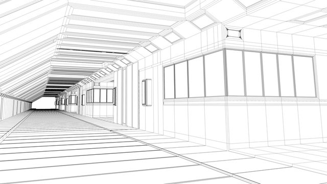 SCIFI render lines architecture