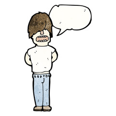 cartoon fashionable teenager