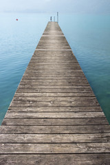 Obraz premium Jetty At Lake Attersee