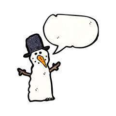 funny snowman cartoon