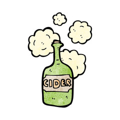 cartoon cider bottle
