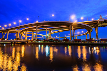 The Bhumibol Bridge also known as the Industrial Ring Road Bridg