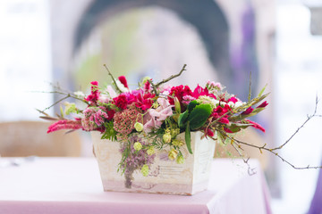 Beautiful flowers bouquets decor
