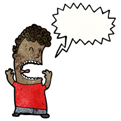cartoon shouting man